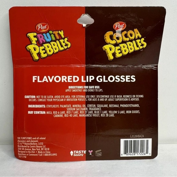 Taste Beauty Post Fruity And Cocoa Pebbles Flavored Lip Balm Gloss . - Picture 3 of 3